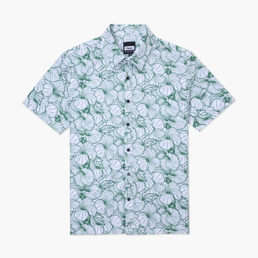 Aqua Terra Hibiscus Tech Button up