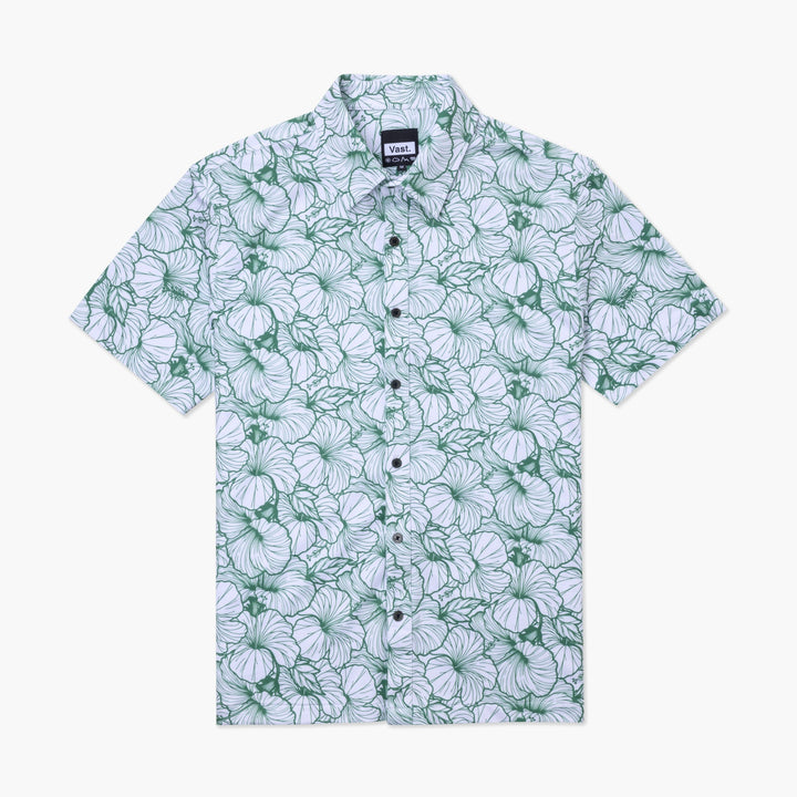 Aqua Terra Hibiscus Tech Button up