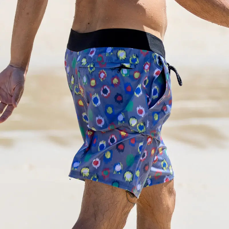 Polka Dot Classic Retro Boardshorts Back Zipper Pocket