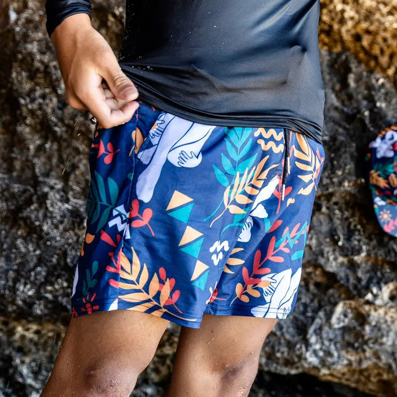 Tropical Elements Retro Boardshorts Cotton Blend