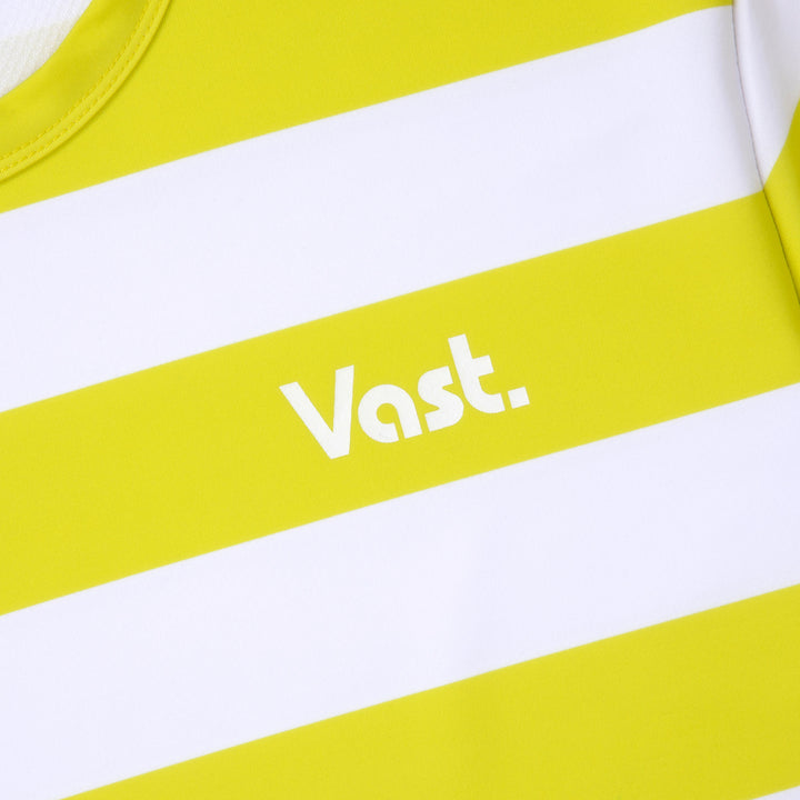 Vast AquaTerra Striped Performance Surf Tee Close Up Logo