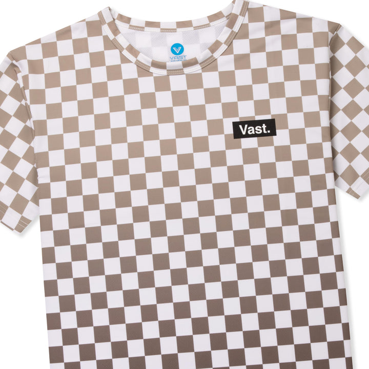 Vast AquaTerra Checkerboard Performance Surf Tee Close