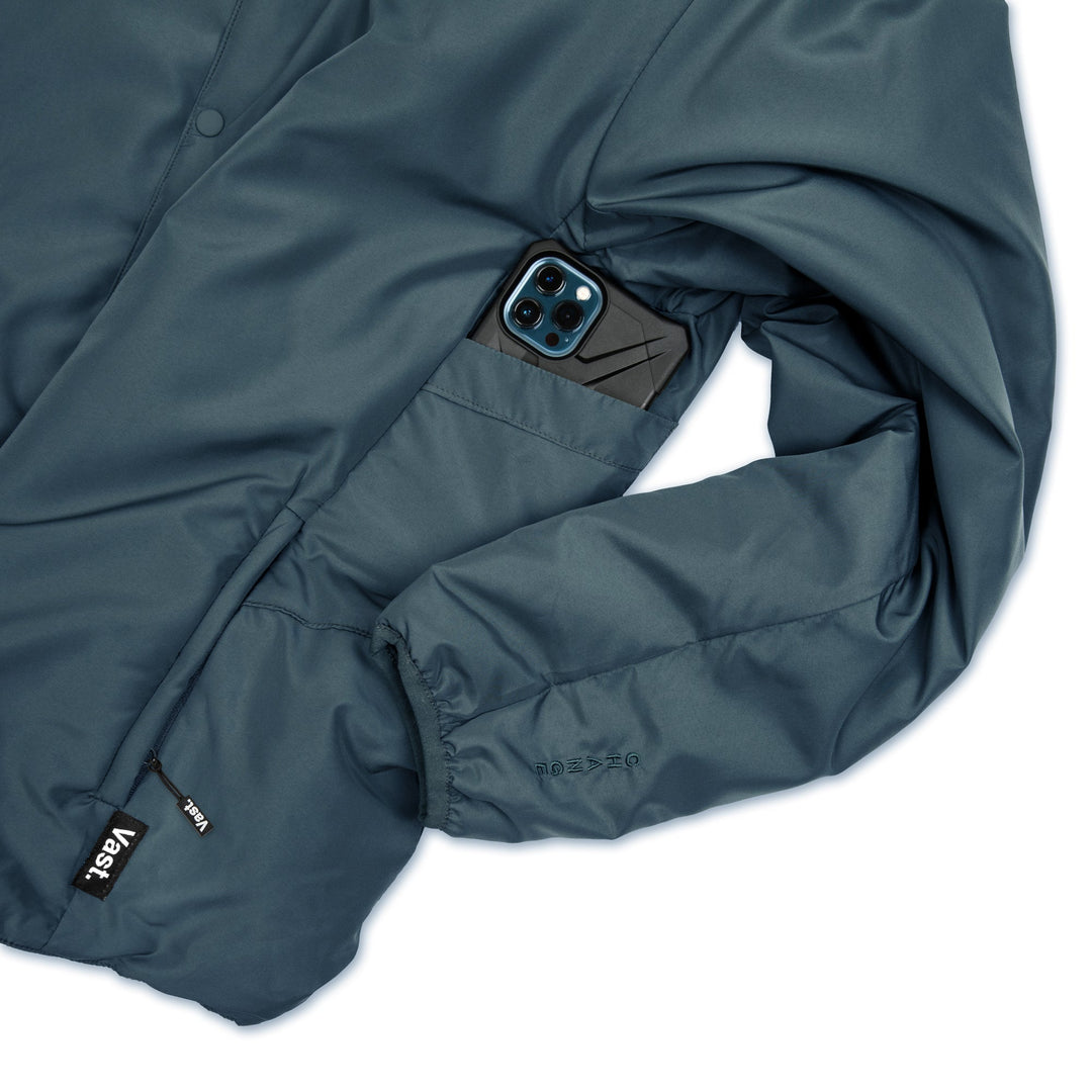 No Collar Puffy Bomber
