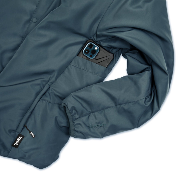 No Collar Puffy Bomber