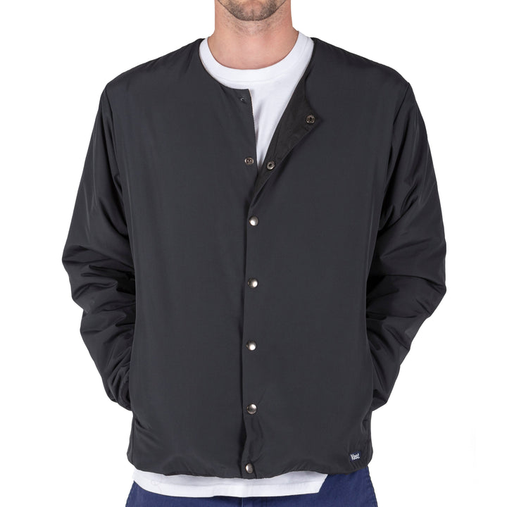 No Collar Puffy Jacket