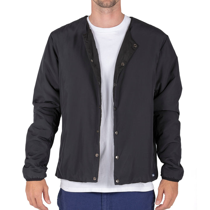 No Collar Puffy Jacket