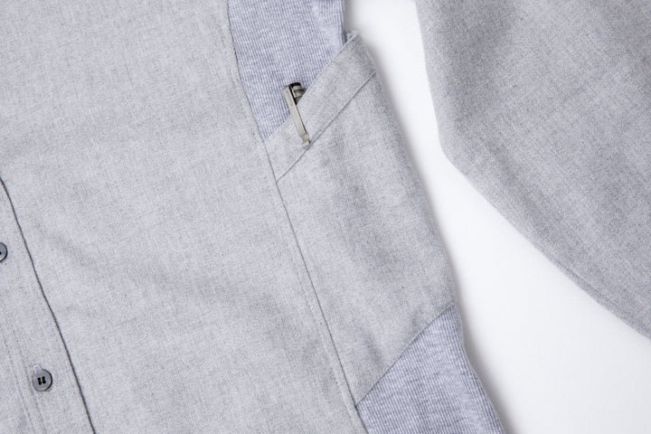 Rib Panel Button Shirt