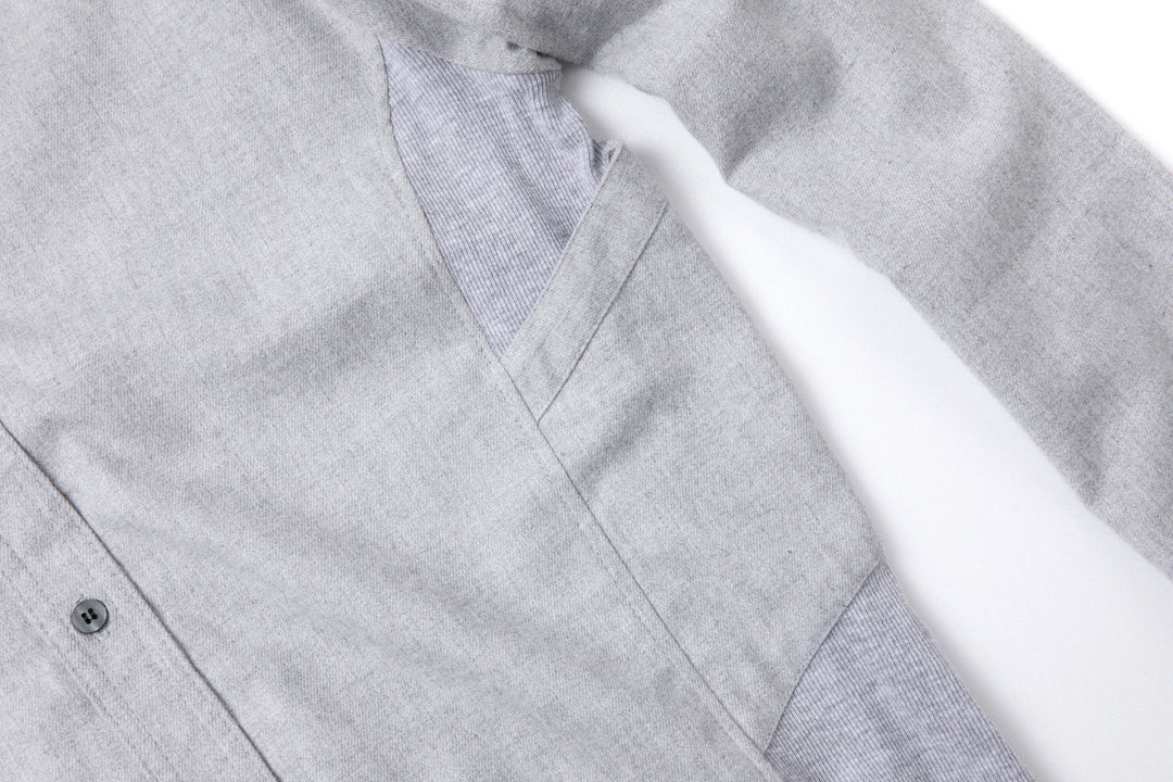 Rib Panel Button Shirt