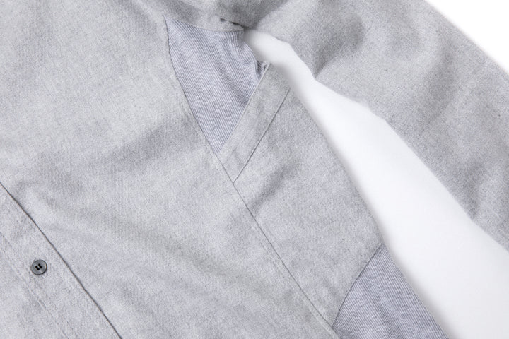 Rib Panel Button Shirt