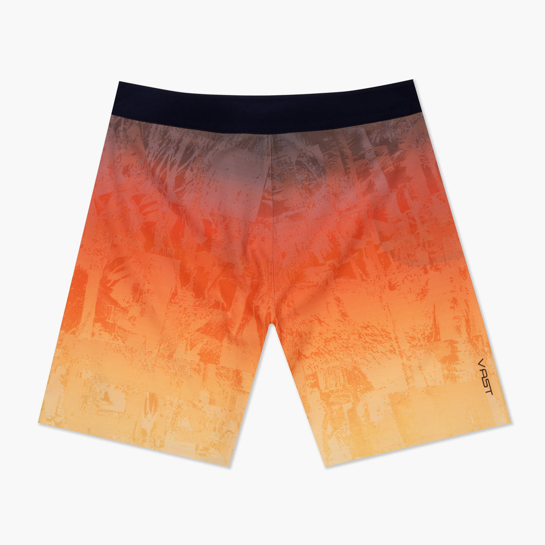 Sunset Palm Texture Vast Performance Boardshort Back