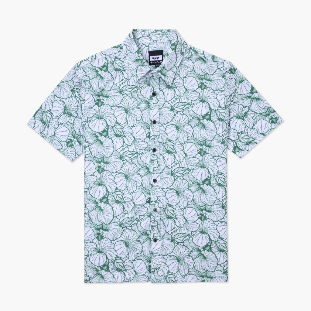 Aqua Terra Hibiscus Tech Button up
