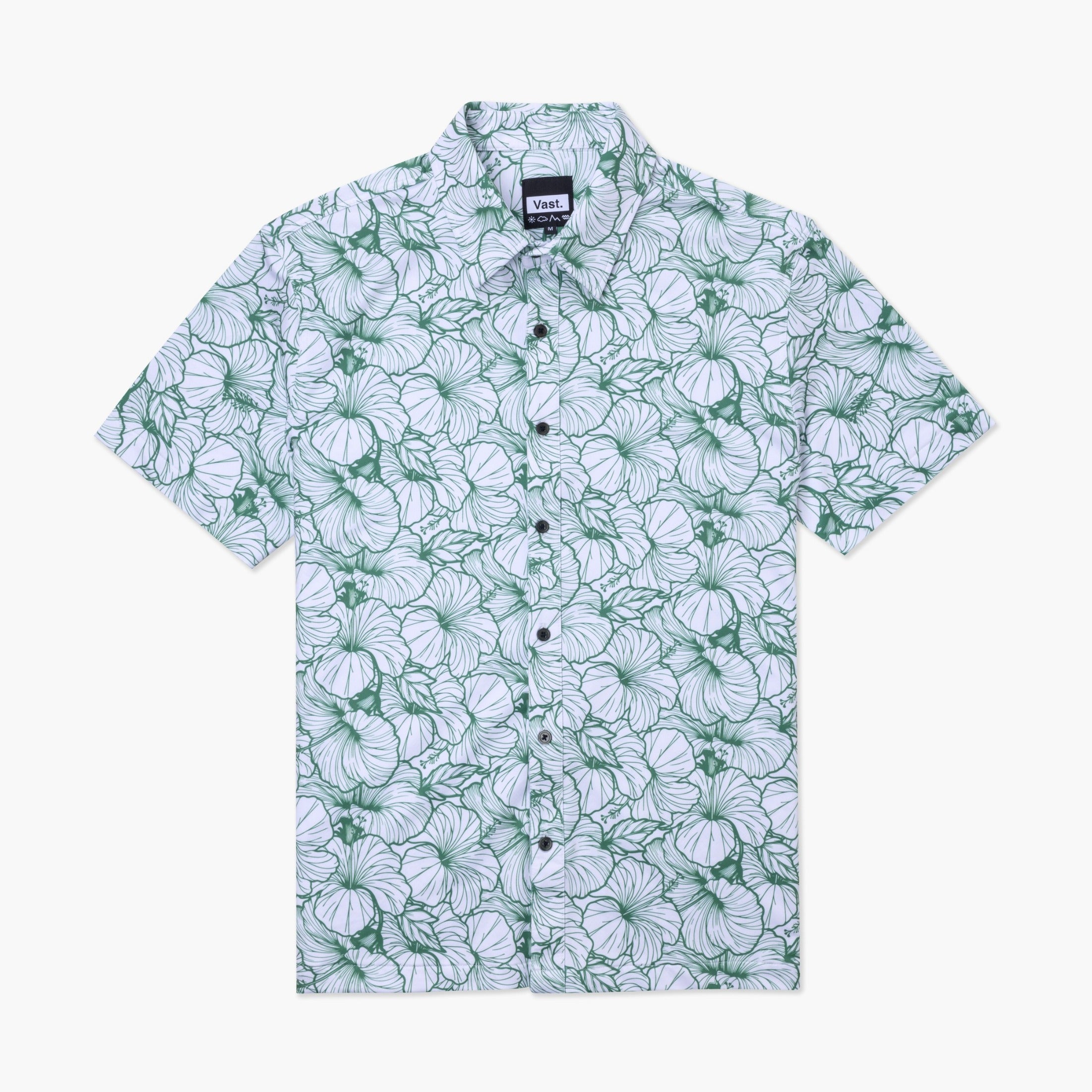 Aqua Terra Hibiscus Tech Button up