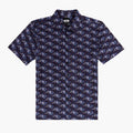 Digi Floral Blues Aqua Terra Button Up