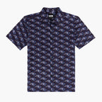Digi Floral Blues Aqua Terra Button Up