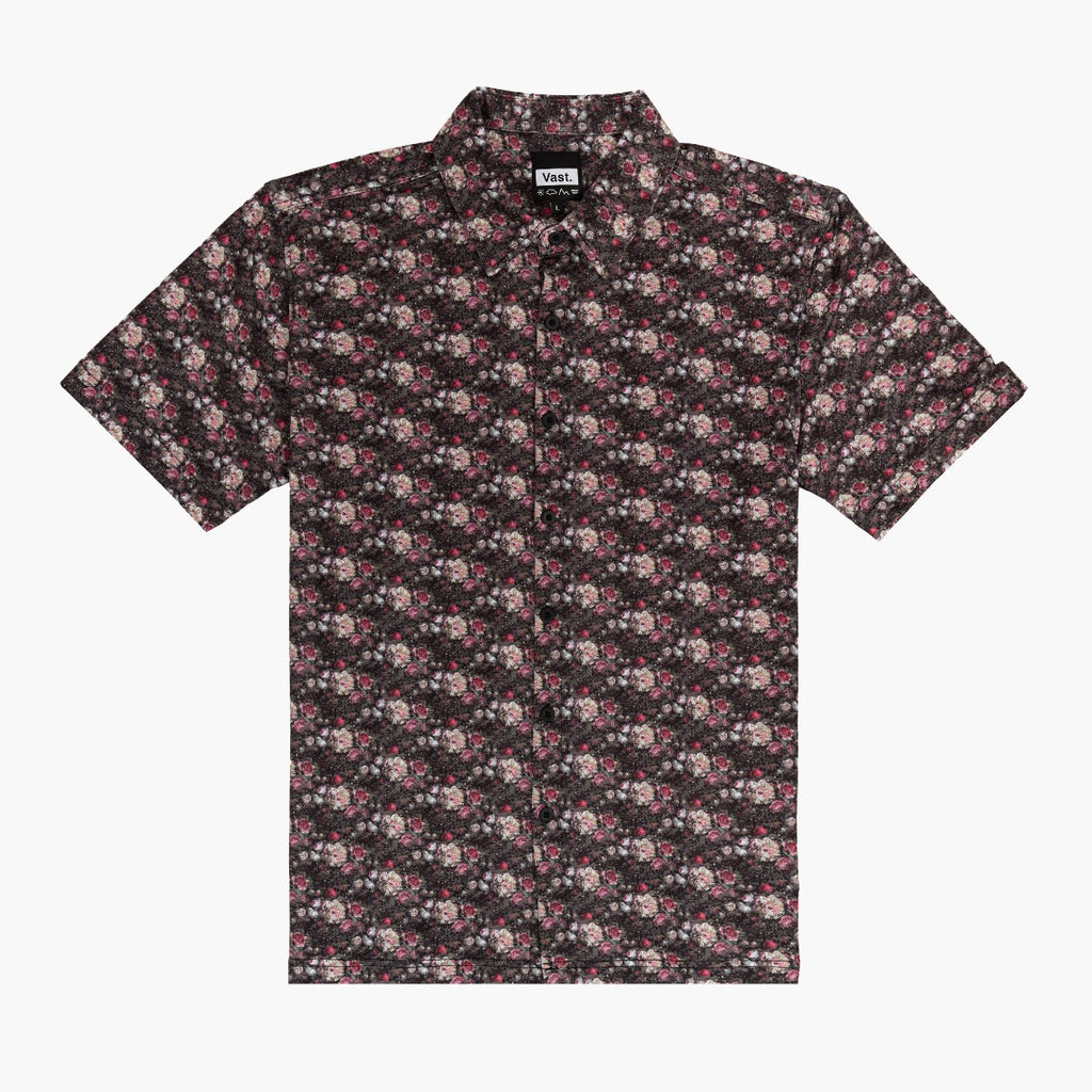 Digi Floral Naturals Aqua Terra Button Up