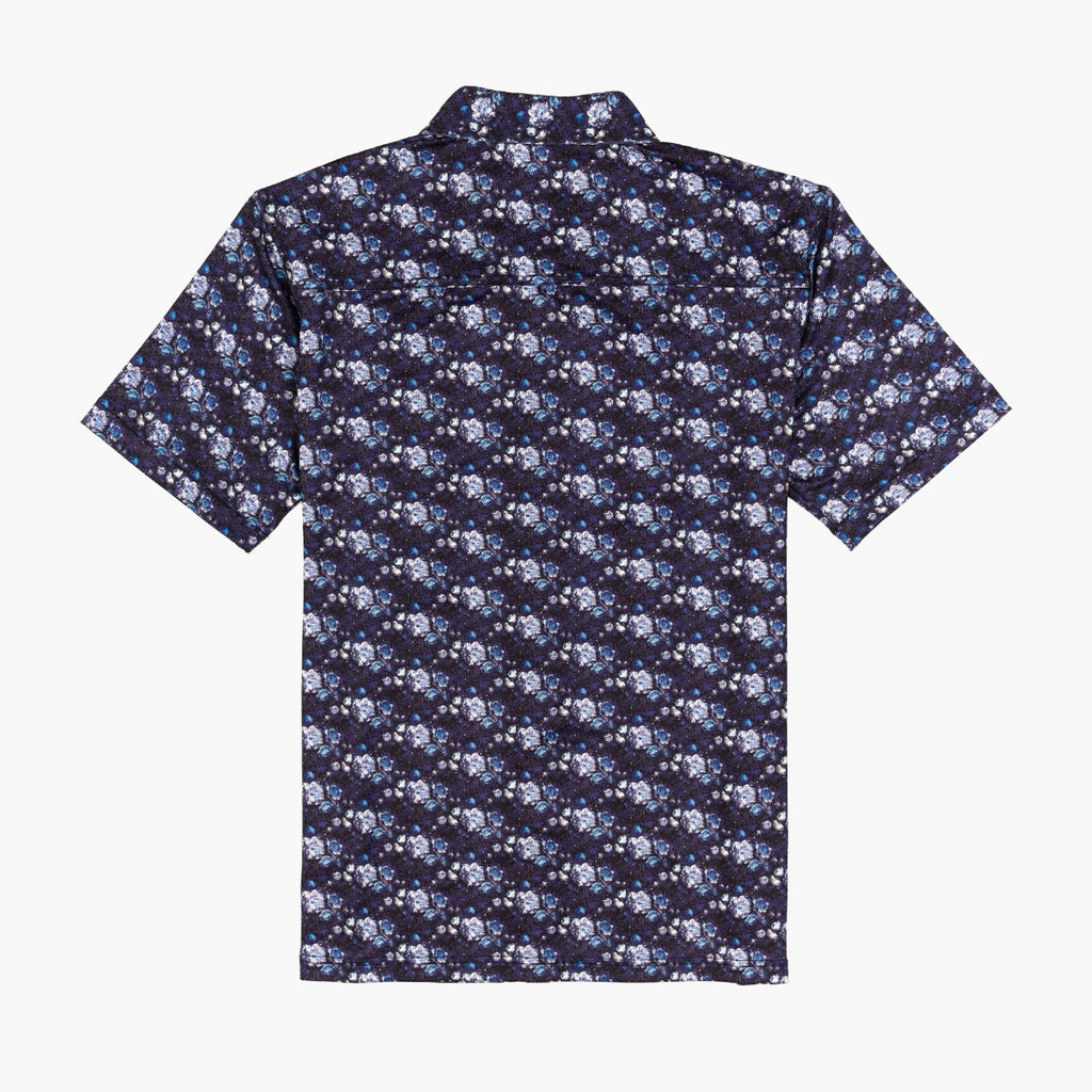 Digi Floral Blues Aqua Terra Button Up