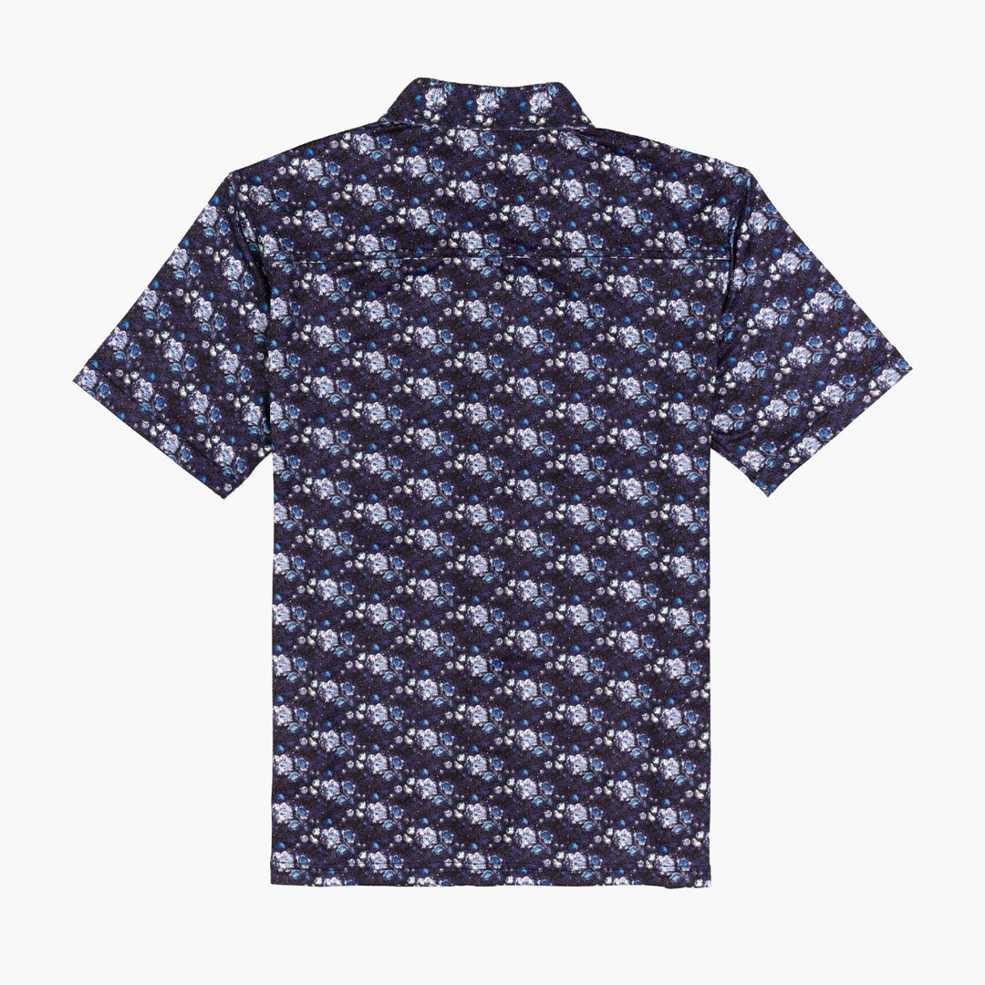 Digi Floral Blues Aqua Terra Button Up
