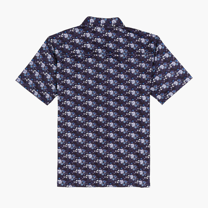 Digi Floral Blues Aqua Terra Button Up