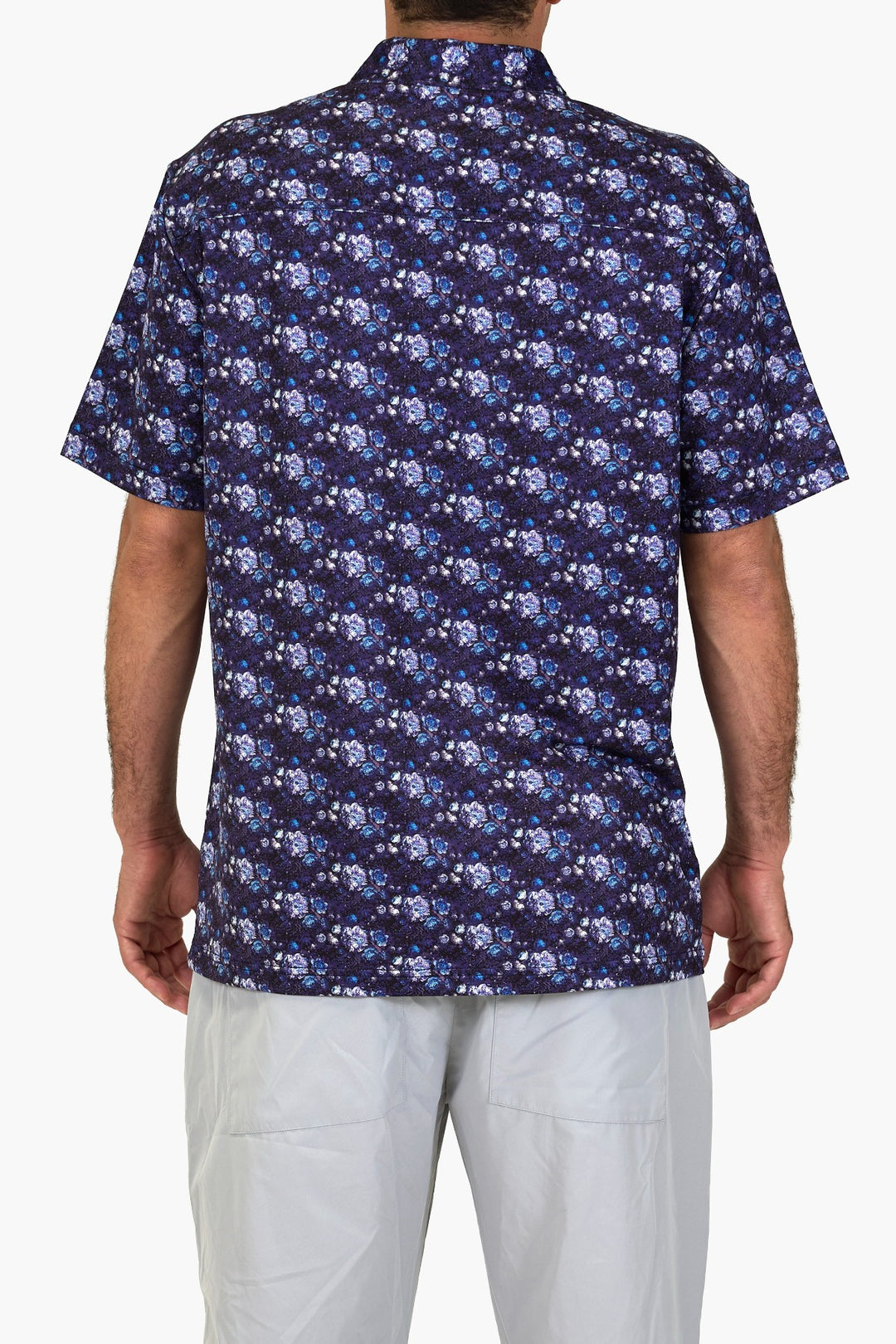 Digi Floral Blues Aqua Terra Button Up