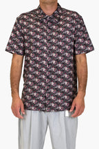 Digi Floral Naturals Aqua Terra Button Up