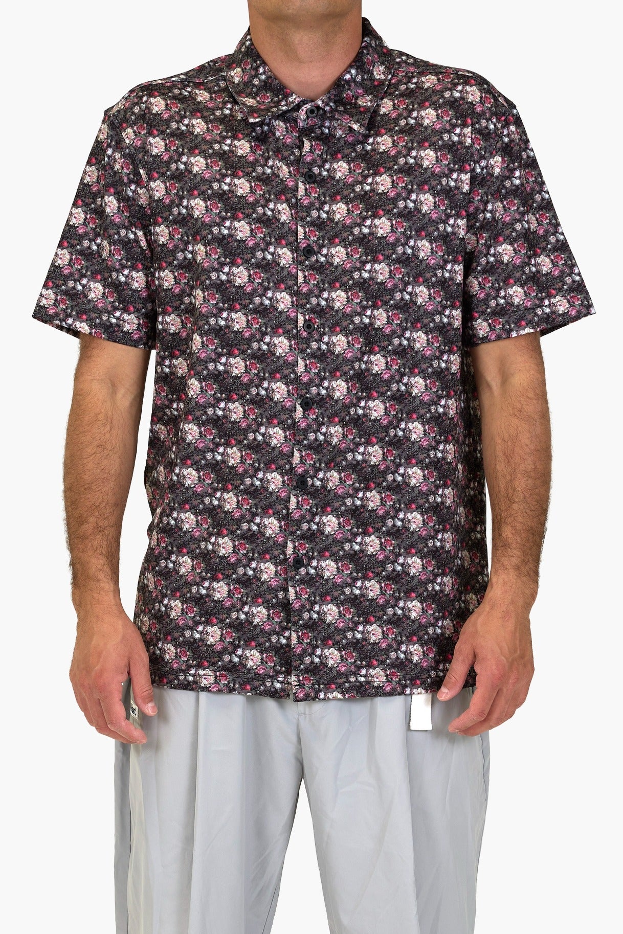 Digi Floral Naturals Aqua Terra Button Up