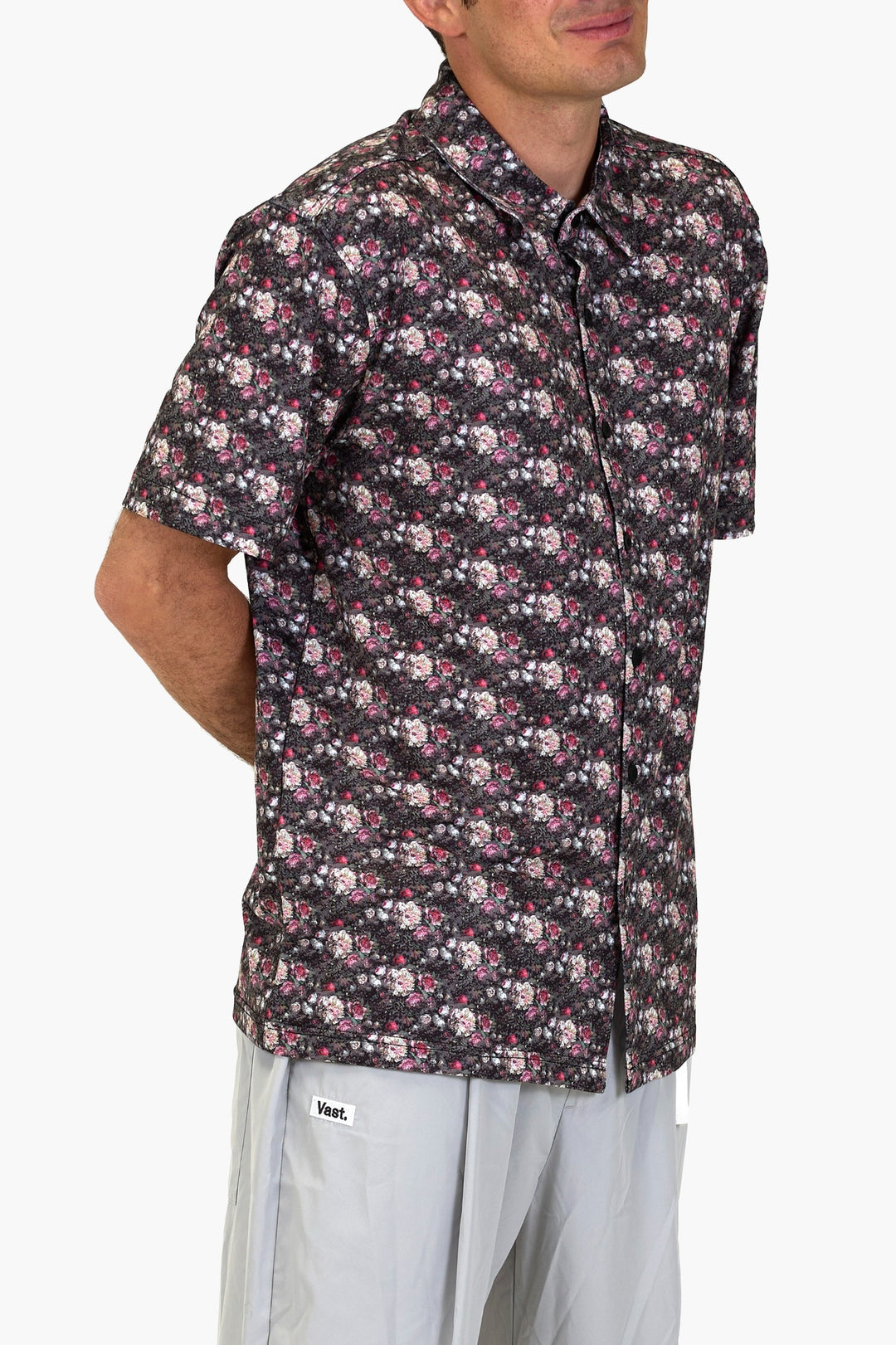 Digi Floral Naturals Aqua Terra Button Up