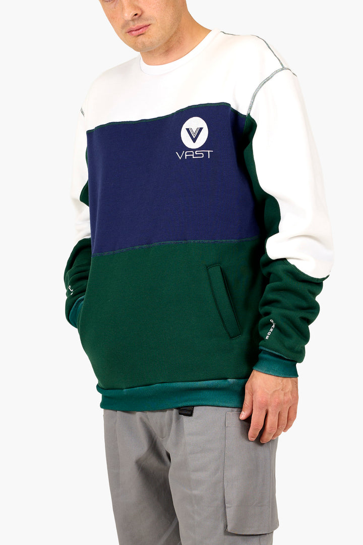 Deep Color Block Fleece