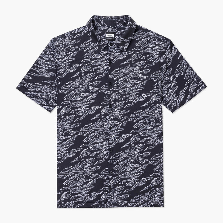 Aqua Terra Midnight Camo Tech Button Up