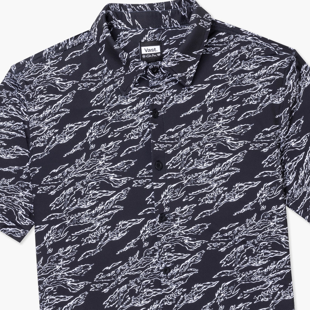 Aqua Terra Midnight Camo Tech Button Up