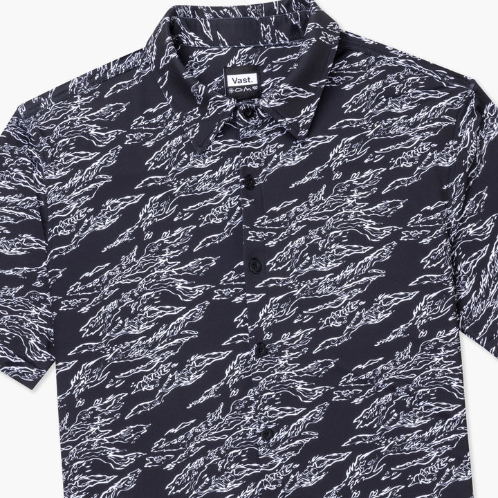 Aqua Terra Midnight Camo Tech Button Up