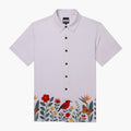 Aqua Terra Floral Fauna and Forest Tech Button Up