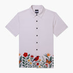 Aqua Terra Floral Fauna and Forest Tech Button Up