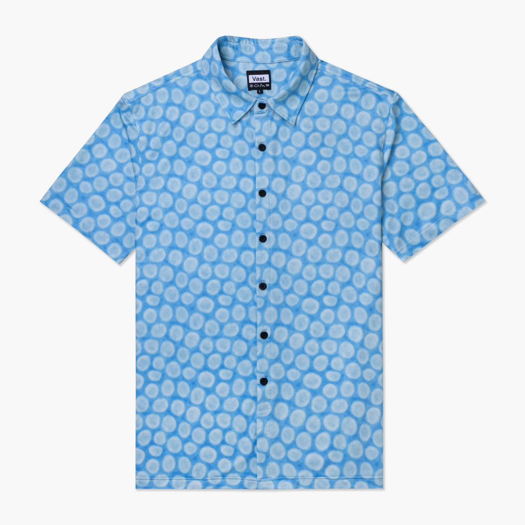 Aqua Terra Mid Century Modern Tech Button Up