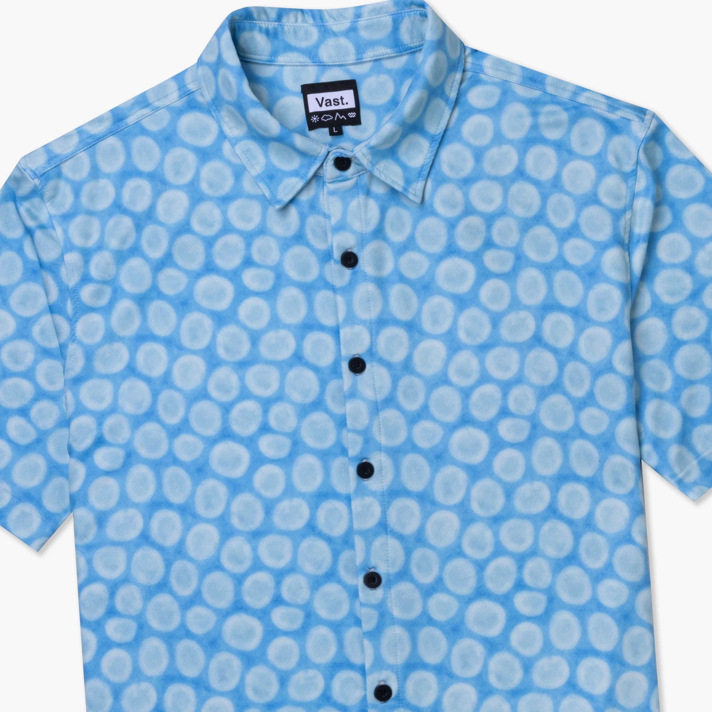 Aqua Terra Mid Century Modern Tech Button Up