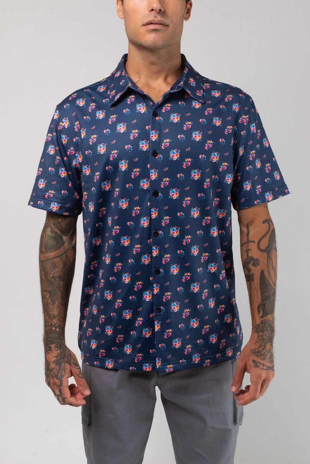 Aqua Terra Multi Floral Tech Button Up