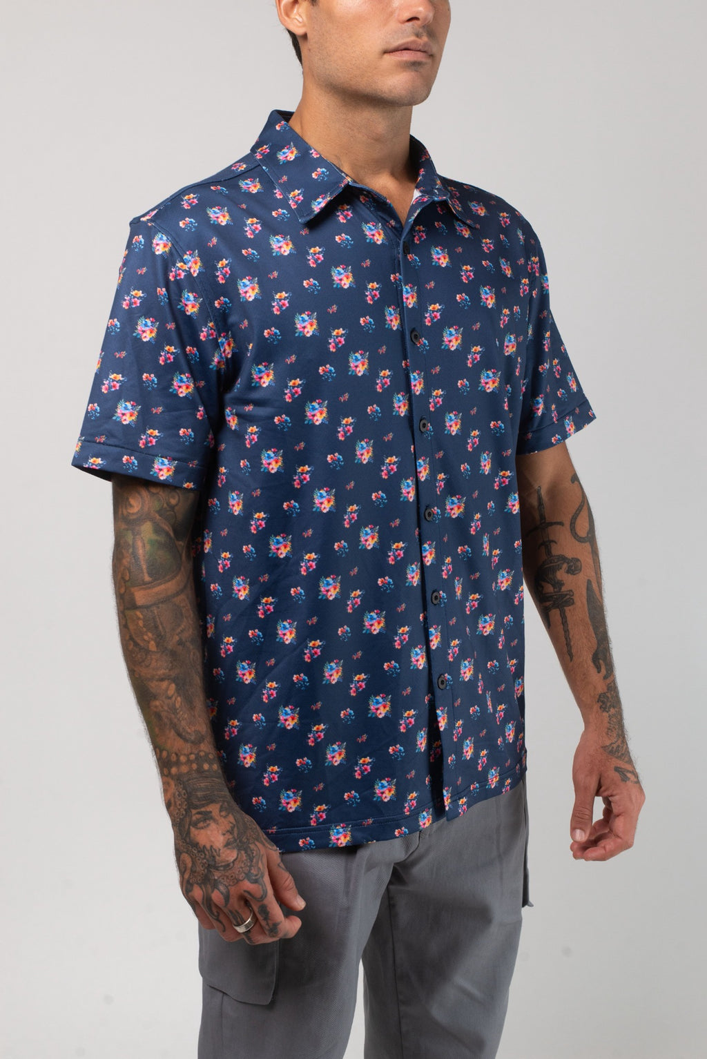 Aqua Terra Multi Floral Tech Button Up