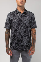 Aqua Terra Midnight Camo Tech Button Up