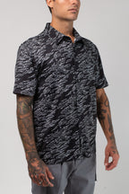 Aqua Terra Midnight Camo Tech Button Up