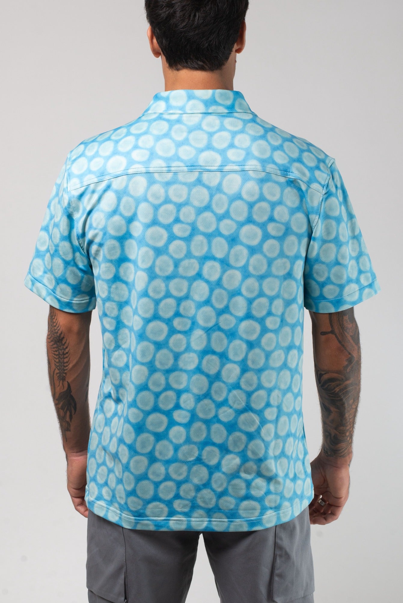 Aqua Terra Mid Century Modern Tech Button Up
