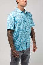 Aqua Terra Mid Century Modern Tech Button Up
