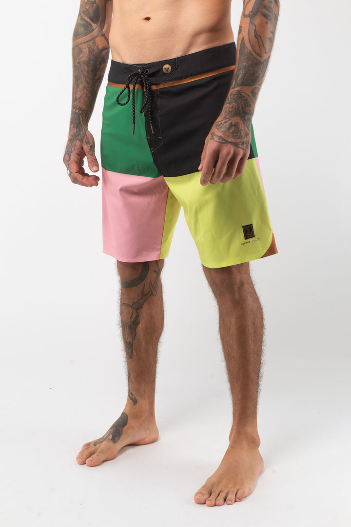 Color Blocks 4 Copper Boardshort