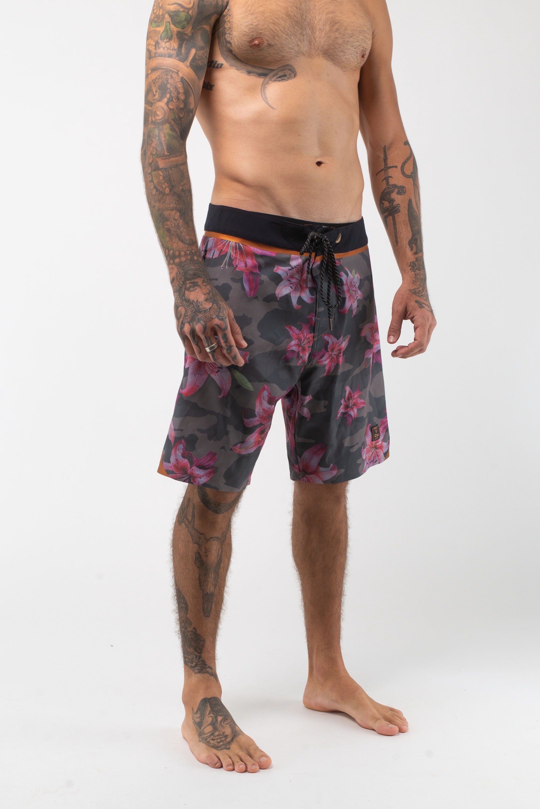 Floral Blend Camo Copper Boardshort