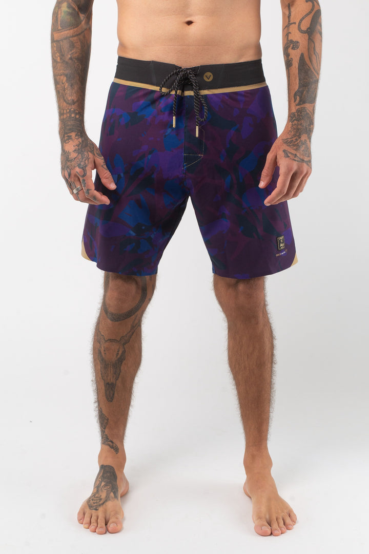 Translucent Foliage Gold Boardshort