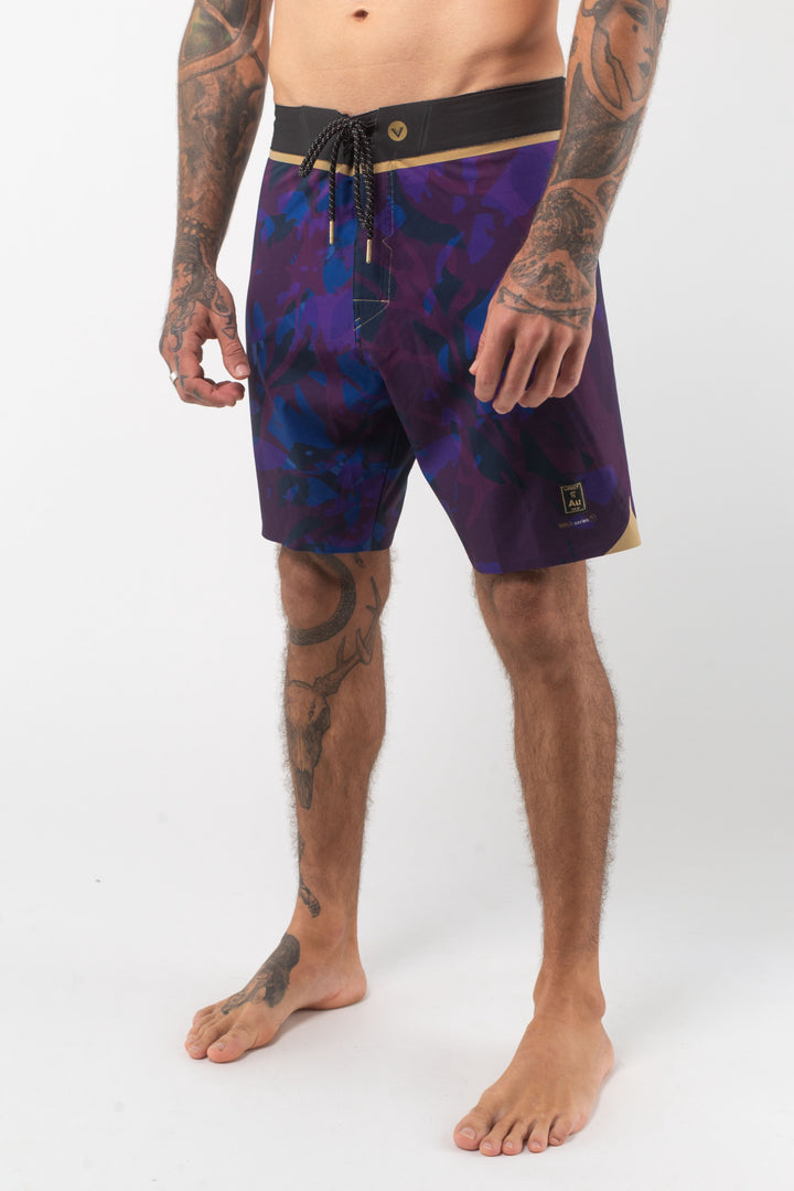 Translucent Foliage Gold Boardshort