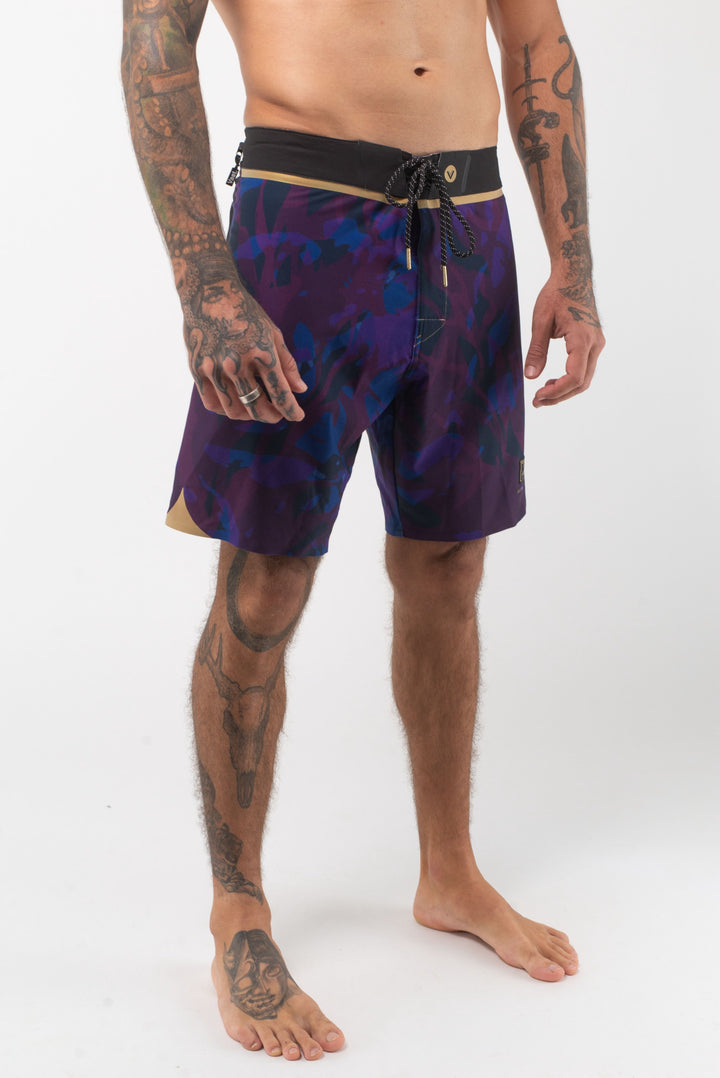 Translucent Foliage Gold Boardshort