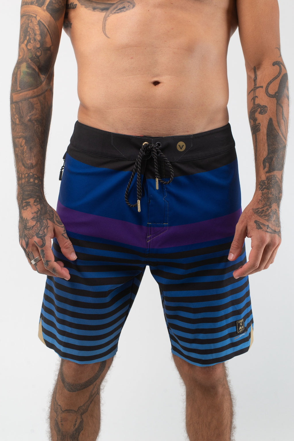 Horie Stripes Gold Boardshort