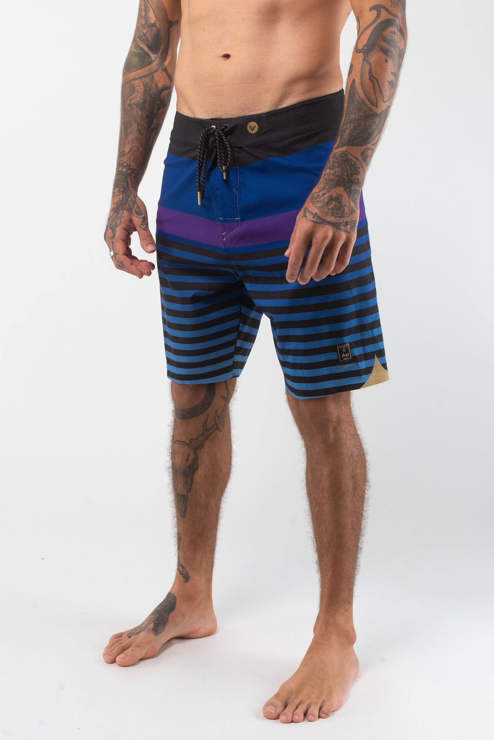 Horie Stripes Gold Boardshort