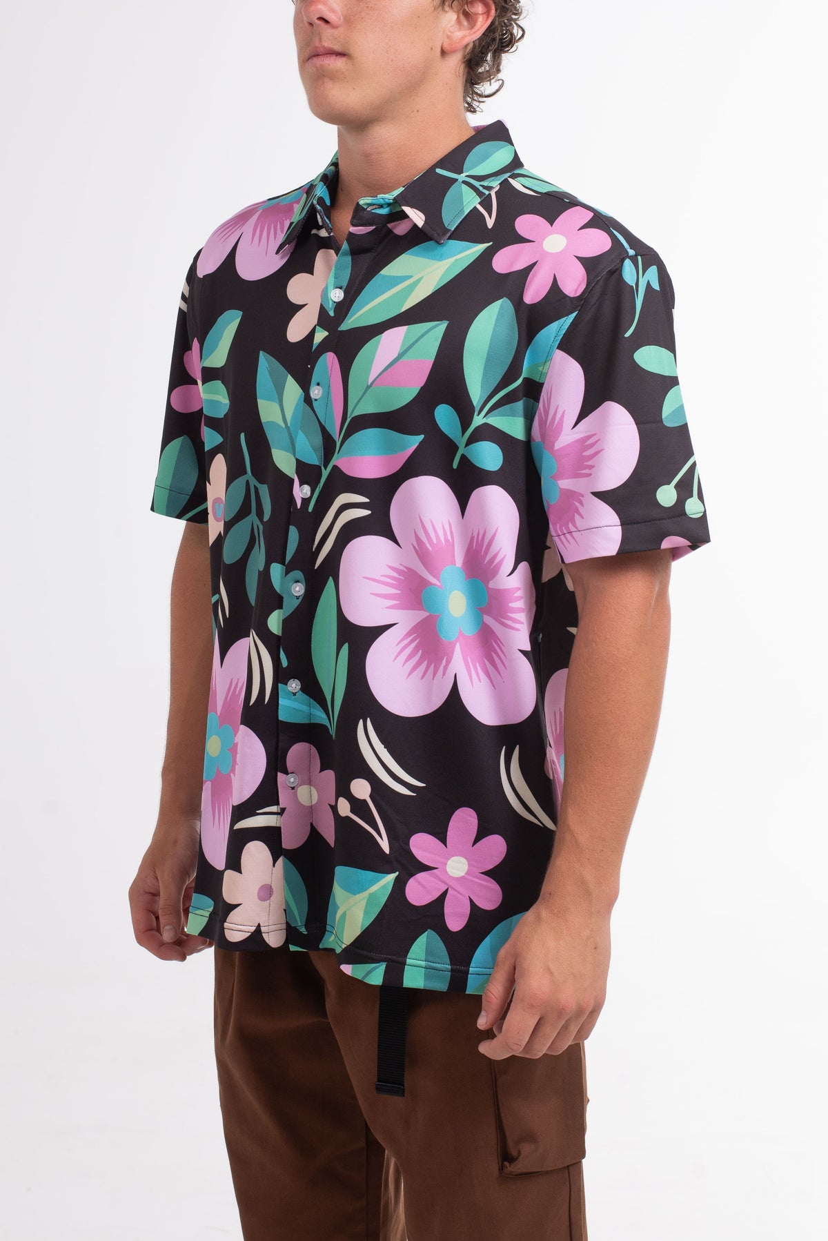 Floral Foliage Button Up