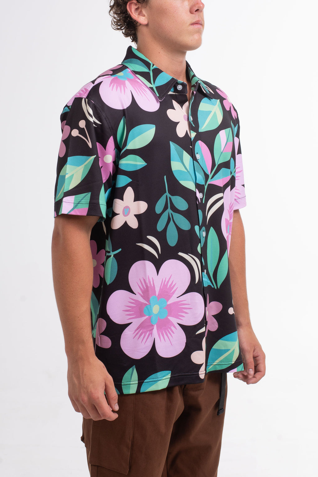 Floral Foliage Button Up
