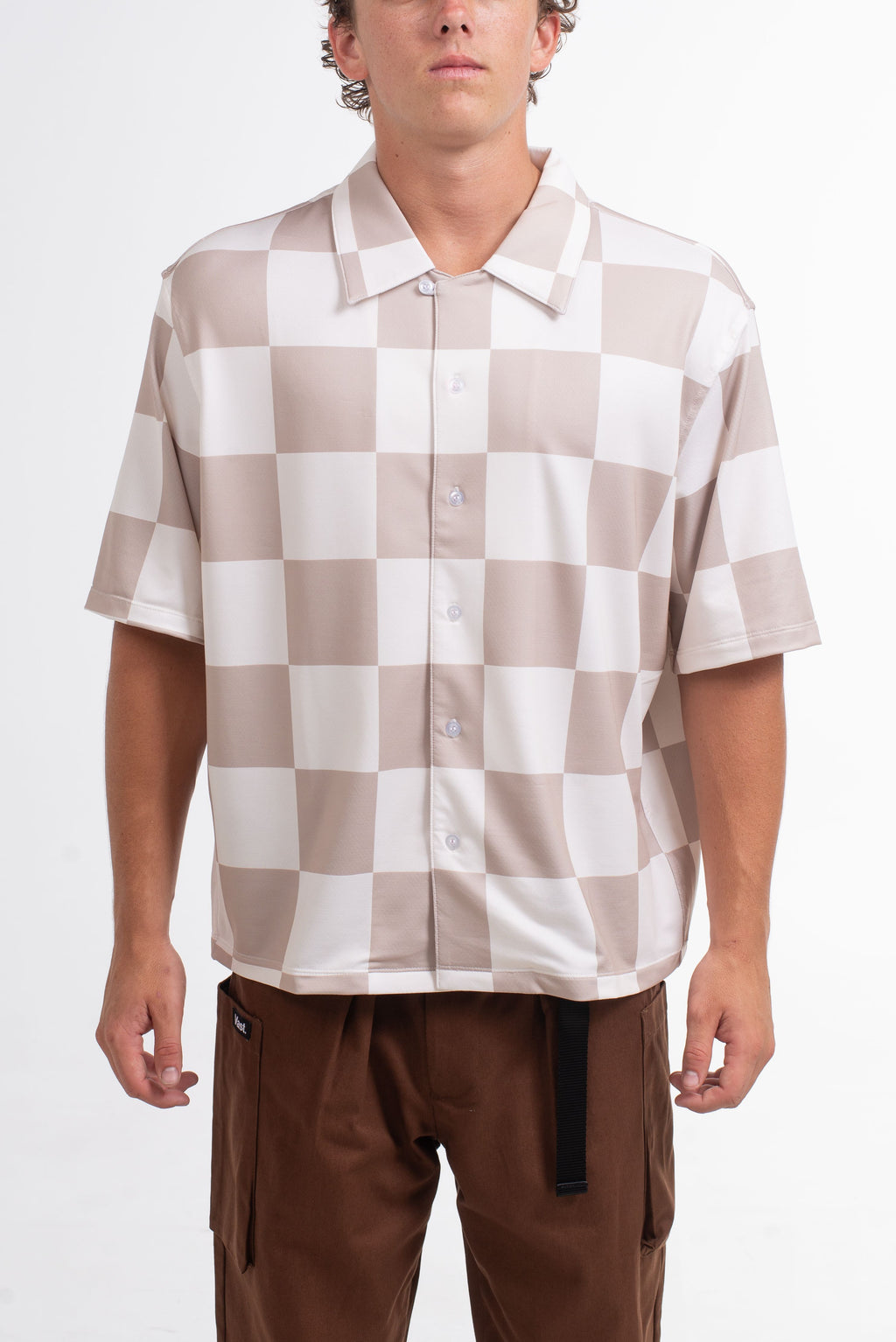 Checker Wise Boxy Fit Button Up